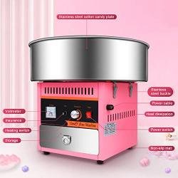 Pink Commercial Electric Cotton Candy Machine for Kids Family Pink Girls,1000W Large Commercial Household Cotton Candy Maker Candy Floss Machine,for Making The Taste of Childhood