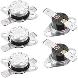 uxcell KSD301 Thermostat 75°C/167°F 10A Normally Open N.O Adjust Snap Disc Temperature Switch 5pcs