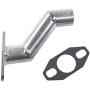 JRL 32mm-40mm Silver Offset Intake Manifold and Gasket For 49cc 66cc 80cc Motorized Bike Motorised Bicycle (Silver)