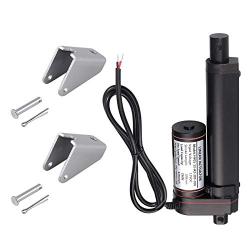 Justech 100mm 4-inch Linear Actuator Motor Heavy Duty 750N DC 12V for Auto Car RV Electric Door Opener Industrial Agricultural Machinery Clean Sweeping Vehicles Vessels Cargo Medical Window-Black