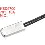 uxcell KSD9700 Thermostat, 70℃ Normally Close Temperature Switch Thermal Switch, N.C 10A Metal Temperature Controller 2pcs