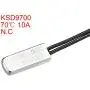 uxcell KSD9700 Thermostat, 70℃ Normally Close Temperature Switch Thermal Switch, N.C 10A Metal Temperature Controller 2pcs