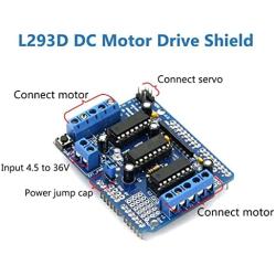 2 PCS L293D DC Motor Drive,Aideepen Motor Control Shield Module Stepper Motor Drive Shield Expansion Board