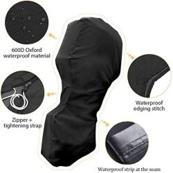 munirater Outboard Boat Motor Cover,with 600D Heavy Duty Oxford Fabric + Extra PVC Coating,Waterproof Outboard Engine Covers Replacement for 175-225 HP Motors