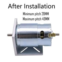 Purewords Right Angle Multi-Model Motor Support Bracket | 775 Motor Fixed Mounting Base | L-Shaped Thick Aluminum Alloy |750/755/775/799/859/997 Motor Bracket | mounting Base 46 Stepper 52