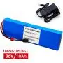 Jieoto E-Bike Lithium Battery with 20A BMS and 42V Charger 36V 10Ah Lithium-ion Battery for 200W-500W Motor Fit for Electric Scooter Electric Bicycle Tricycles