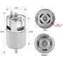 775 DC Motor DC 12V - 24V Max 10000RPM - 20000RPM Ball Bearing Large Torque High Power Low Noise Gear Motor Electronic Component Motor 2pcs
