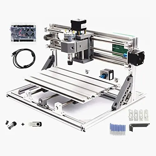 3 Axis Desktop DIY Mini CNC 3018 Router Kit GRBL Control Plastic Acrylic PCB PVC Wood Carving Milling Engraving Machine Working Area 30x18x4.5cm