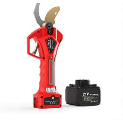 SURANRY Professional Electric Pruning Shears,Cordless Trimmer with 1.26inch/32mm Cutting Diameter Heavy Duty with 2 Pack Brushless Motor Rechargeable,Pruning Shears for Gardening, Park and Farms.