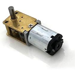 Xuulan Xianglaa-Motor 1pcs N20 DC 3V-12V Mini Micro Worm Gear Motor, w/Full Metal Gearbox Gearwheel Large Torque 90°-Axis 15RPM-120RPM, (Speed(RPM) : 3V 30RPM)
