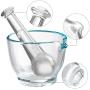 Ultrassist 4oz Glass Mortar and Pestle Bowl, Medicine Grinder and Mixer for Pharmacy or Science Lab