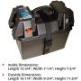 SeaSense Deluxe Power Station Battery Box - Battery Tester for Boats, Kayaks, Canoes, Pontoons & Fishing Vessels - Includes 12 Volt Accessory Socket, Fits Group 24 or 27 Size Batteries (Not Included)