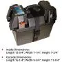 SeaSense Deluxe Power Station Battery Box - Battery Tester for Boats, Kayaks, Canoes, Pontoons & Fishing Vessels - Includes 12 Volt Accessory Socket, Fits Group 24 or 27 Size Batteries (Not Included)