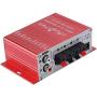 Stereo Audio Amplifier, Mini Digital HiFi Bass Audio Subwoofer Amp, Portable Music CD DVD MP3 FM Player Power Amplifier for Home Car, Motorcycles(Red)
