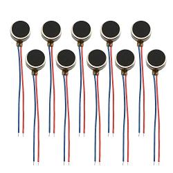 RuiLing 10-Pack 0830 Micro Flat Vibration Motors 12000Rpm 3V Voltage Mini Thick Coin Vibrating Motor for Cell Phone Tablet Household Appliances 8x3mm