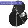 Coldwind 400w 48V Wind Helix Spiral Turbine Generator VAWT Vertical Axis Residential Use with PWM MPPT Charger Controller -Black 48v