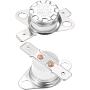 uxcell KSD301 Thermostat 170°C/338°F 10A Normally Closed N.C Adjust Snap Disc Temperature Switch for Microwave,Oven,Coffee Maker 2pcs