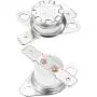 uxcell KSD301 Thermostat 170°C/338°F 10A Normally Closed N.C Adjust Snap Disc Temperature Switch for Microwave,Oven,Coffee Maker 2pcs