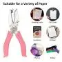 3 PCS Handheld Hole Paper Punch Coolrunner Handheld Metal Single Hole Paper Punch DIY Handheld Punch Hole Circle/Star/Heart-Shaped Single-Hole Paper Puncher