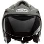 MMG Model 20 Motorcycle Open Face Helmet DOT Street Legal - Flip Up Clear Visor - Matte Black - Small