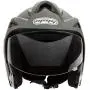 MMG Model 20 Motorcycle Open Face Helmet DOT Street Legal - Flip Up Clear Visor - Matte Black - Small