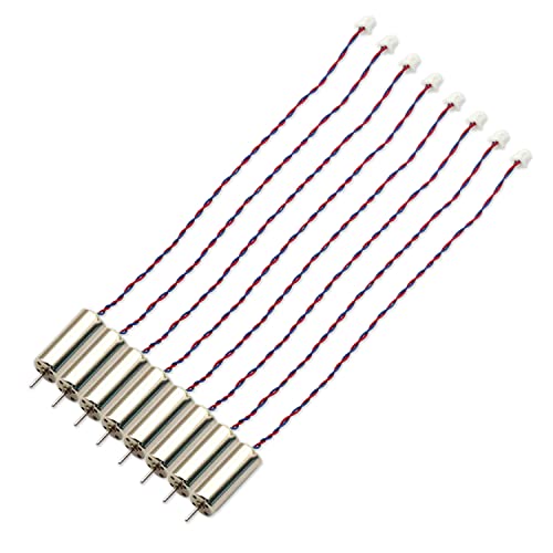 DaFuRui 8 Pack 8520 Motor 8.5x20mm Coreless Brushed Motor 3.7V 53000Rpm Mini DC Motors