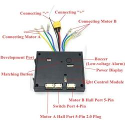 DIY Electric Skateboard ESC Kit,10S 36V Electric Skateboard Controller Longboard + Remote Control Dual Motors ESC Substitute Kit