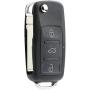 Replacement Keyless Entry Remote Flip Key Fob fits 2002 2003 2004 2005 VW Jetta, Golf, Passat (HLO1J0959753AM)