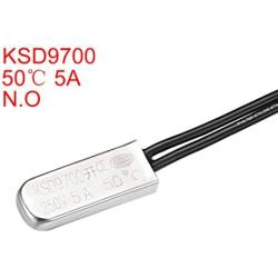 uxcell KSD9700 Thermostat, 50℃ Normally Open Temperature Switch Thermal Switch, N.O 5A Metal Temperature Controller 2pcs