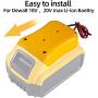Power Wheels Adaptor for Dewalt 20V Battery Dock Power Connector 12 Gauge Robotics