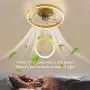 Ventilateur de plafond avec lumière et télécommande, Ventilateur moderne avec 3 pales invisibles, Moteur DC sans bruit réversible pour chambre/salon/bureau/cuisine/véranda (Or) Ventilateur de plafond avec lumière et télécommande, Ventilateur moderne avec 3 pales invisibles, Moteur DC sans bruit réversible pour chambre/salon/bureau/cuisine/véranda (Or)
