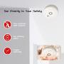 LSHOME 4 Pack Smoke Detector Fire Alarms 9V Battery Operated Photoelectric Sensor Smoke Alarms Easy Install Light Sound Warning, Test Button,9V Battery Included Fire Safety Home Hotel(913-4) (GS528A)