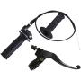 Throttle Handle,Right Brake Lever and Left Handle,Throttle Cable, for XR80 XR100 CRF70 CRF80 CRF100 Pit Dirt Motor Bike Baja Mini Bike 196cc 200cc 5.5hp 6.5hp 48 Inch Twist Throttle Hand