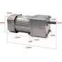 Bemonoc AC 120W 220V 50/60HZ Gear Reducer Motor High Speed 280 RPM Speed Variable Output Shaft 12mm & AC Speed Controller Kits for dyeing industrial