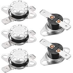 uxcell KSD301 Thermostat 85°C/185°F 10A Normally Closed N.C Adjust Snap Disc Temperature Switch 5pcs