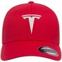 Tesla Motors Flex Fit Hat Baseball Cap Embroidered Flat Curved Brim