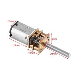 DC 12V Geared Motor Micro Speed Reduction Gear Box with Long Output Shaft for Robot DIY 100/200/2000RPM(12V 2000RPM)