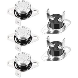 uxcell KSD301 Thermostat 60°C/140°F 10A Normally Open N.O Adjust Snap Disc Temperature Switch for Microwave Oven Coffee Maker 5pcs