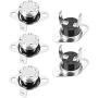 uxcell KSD301 Thermostat 60°C/140°F 10A Normally Open N.O Adjust Snap Disc Temperature Switch for Microwave Oven Coffee Maker 5pcs