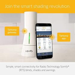 Somfy TaHoma Hub - Smart Home Gateway for RTS Blinds, Shades, Awnings - Works with Alexa, Google Assistant, Philips Hue - Integrate with Brilliant & SmartThings - Wifi or Ethernet #1811731 & 1870470