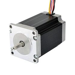 STEPPERONLINE Nema 23 Stepper Motor 2.83Nm 4A 8-Wire 6.35mm Dual Shaft CNC Mill Lathe Router