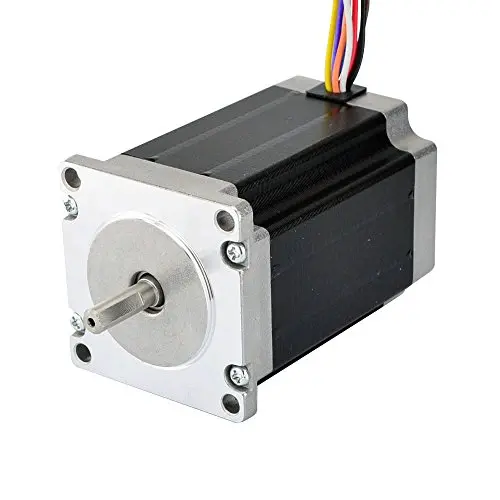 STEPPERONLINE Nema 23 Stepper Motor 2.83Nm 4A 8-Wire 6.35mm Dual Shaft CNC Mill Lathe Router