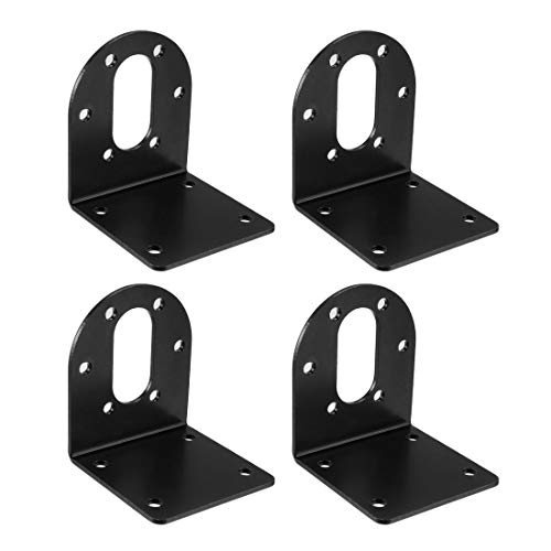 uxcell 4PCS 37mm Diameter DC Gear Motors Mounting Bracket, Gearbox L-Shape Fixed Seat, Gear Reduction Motor Holder