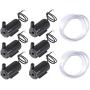 AITIAO 6Pcs DC 3-5V Micro Submersible Low Noise Mini Water Pump with 2pcs Clear Vinyl Tubing Flexible PVC Water Pipe(1M) Micro Motor Water Pump for Fish Tank Pond Fountain Hydroponics Garden Aquariums