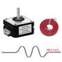 Usongshine Nema 17 Stepper Motor Bipolar Step Motor for Titan Extruder 3D Printer 4.1V 1A 13Ncm (18.4oz.in) 4 Lead 1.8 Deg with 1m Cable (17HS4023)