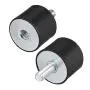 uxcell M10 Male Female Rubber Mounts, Shock Absorber, for Motor Generator Compressor Garage Reverse Osmosis Pump Impact Air Generator Car Bobbins, D40mmxH30mm 2pcs