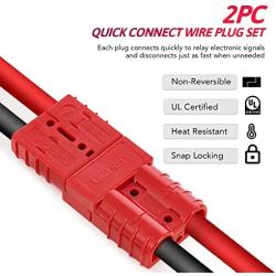 Orion Motor Tech Bundle Deals, 50A Wire Connector 2 Pack Wire Harness Plug Kit for 6 to 12 Gauge Cables (A) and 175A Wire Connector 4 Pack Wire Harness Plug Kit for 2 to 4 Gauge Cables (B)
