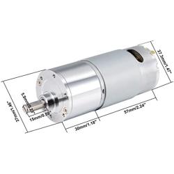 uxcell 12V DC 45 RPM Gear Motor High Torque Electric Reduction Gearbox Eccentric Output Shaft