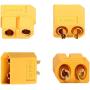 MEIRIYFA XT60 Connectors,XT-60 Male Female Bullet Connectors for Remote Control Lithium Polymer Battery Power Plug Motor(5pcs Male+5pcs Female)