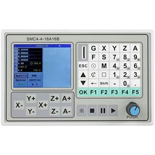 4 Axis CNC Controller, SMC4-4-16A16B CNC Motion Controller for Carving Machine Control System, High-Performance Router Control Engraving Milling Machine Stand Alone Motion Controller
